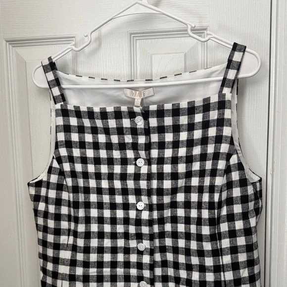 Wayf Black and White Checkered Top - Picture 2 of 7